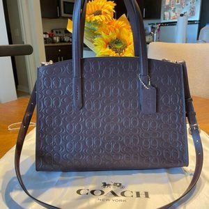Coach Charlie Signature Leather Carryall
